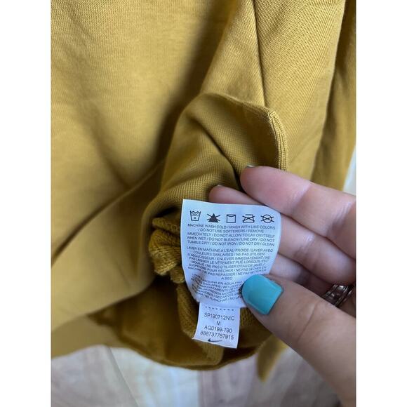 Nike Crewneck Pullover Shoulder Cutouts Sweatshirt Golden Brown Women's Size M - Picture 7 of 7